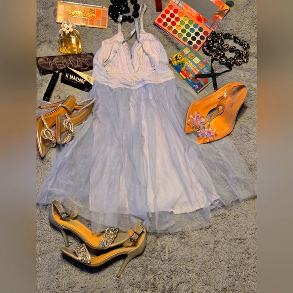 Lavender purple mini tulle dress size Small - Picture 10 of 11